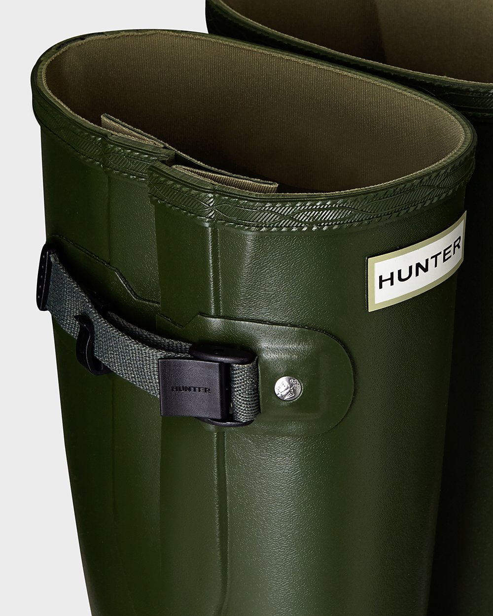 Women Hunter Norris Field Side Adjustable | Tall Rain Boots Green | NZ-45619-MOTN